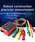 Three Phase Sequence Tester With LED Indicator And Buzzer For 60V To 600V AC A Pro Grade NoNonsense Gear For Detecting Phase Presence And Rotation Compact Electric Meter For Industrial Checks, with leads and clips