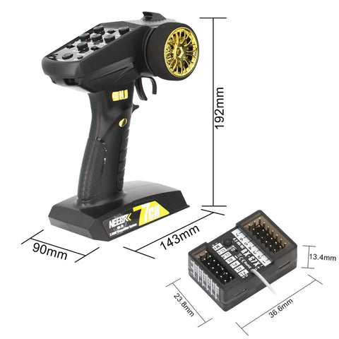 7 Channel RC Transmitter With Built In Receiver And All In One Light Control System Plus 12 LED Light Set 2 4GHz Radio Remote Controller