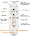 Remote control for Dual Head Solar Pendant Lights IP65 Waterproof 6000K And 3000K Dimmable With Remote And Timer, showing buttons.