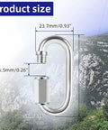 10 Pack 2 Inch Quick Links Three Sixteenth Inch 304 Stainless Steel D Shape Connectors with dimensions for outdoor use
