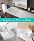 Universal Brass Sink Stopper Pop Up Drain Plug For 1.04 To 1.97 Inch Drains With Hair Catcher displayed in various sinks