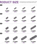 Heavy Duty Pro Grade Key Stock Set With 140 Pcs In 16 Sizes 3mm 4mm 5mm 6mm Carbon Steel Round Ended Feather Keys And Parallel Drive Shaft Keys For Fasteners And Mechanical Projects In A Convenient Storage Box For Shop Garage Or Workshop, showing product sizes and quantities.