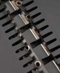 Close-up of helical cutterhead on Industrial Grade 16 Inch Parallelogram Jointer With Helical Cutterhead 7.5 Hp Three Phase Motor.
