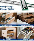 Four Pairs Soft Close Drawer Slides 22 Inch Full Extension Heavy Duty Ball Bearing Drawer Glides For Kitchen Cabinets And Dressers
