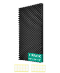 Heavy Duty Soundproof Foam Panels For Walls 4 Pack Acoustic Sound Deadening Tiles 48X24X2 Inch with egg crate design.