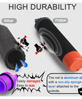 Comparison of underwater grips highlighting FitStill's durability, showing waterproof material, aluminum alloy and non-slip features.