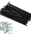 Black Stainless Steel Spokes Set 127Mm 12G 2.5Mm With 14Mm Nipples 36Pcs For Mountain Road And E Bikes Great For Wheel Builds Replacements And Repairs On Electric Mountain And Road Bicycles