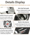 Commercial Automatic Candy Coating Drum With Zero Hassle Speed Controls And Snappy Air Dryer interior details showing smooth pot and fan device.