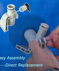 Installing Pool Pipe Holder And Air Jet Valve Cap Replacement Kit For Above Ground Pools Compatible With C1000 Valves.