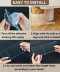 Legit Heavy Duty Clear Acrylic Couch Wall Spacers And Bed Stops For Smooth Sofa Gliding No Fuss Installation Universal Furniture Bumpers installation steps.