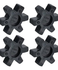 Four black L099/L100 jaw coupling inserts for L-Jaw coupler, NBR rubber center inserts.
