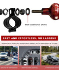 Woodgrain Steering Wheel Spinner Knob for Cars and Trucks with shims, promoting easy one-hand control and precision steering.