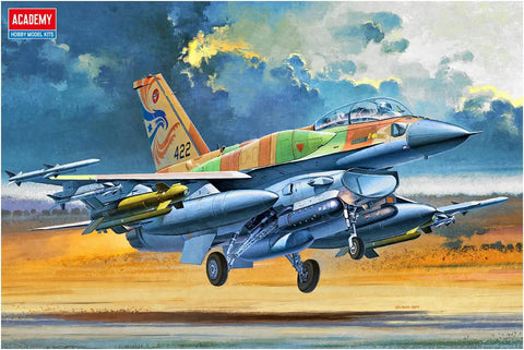 F-161 SUFA 1/32 Scale Model Kit Packed With Dual-Seat Fuselage And Cockpit flying over a landscape, showcasing detailed design.