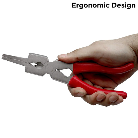8 Inch MIG Welding Pliers That Are A Real Handy Workhorse With Nozzle Cleaner Rounded Hammer Face Tempered Wire Cutter And Ergonomic Vinyl Coated Handle For Easy One Hand Operation And Low Fatigue PM08