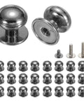 Set Of 26 Mini Drawer Pulls With Screws For Jewelry Boxes Dresser Closet Gray Round Metal Cabinet Knobs 12x13mm 0.47x0.51 Inch Size Includes 78 Screws For Quick Project Makeover