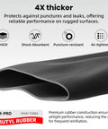 Heavy Duty 6.00-16 Inner Tubes for Tractors, Trailers, Trucks and More, 600-16 Tire Replacement with TR15 Valve Stems, Durable Butyl Rubber, 2 Pack, showcasing thickness and rubber durability.