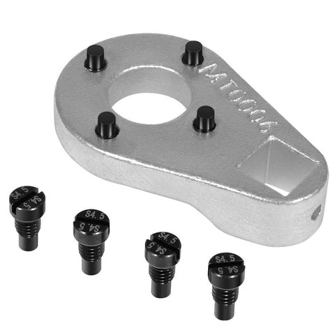 Beefed Up Heavy Duty Trim Tilt Pin Wrench 32mm By 4.5 And 4mm for removing trim tilt caps on hydraulic cylinders, showing 4140 steel design.