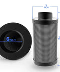 Six Inch Carbon Filter For Clean Air With 100 Percent Filtration And 2024 Upgrade Odor Busting Protection For Inline Duct Fans