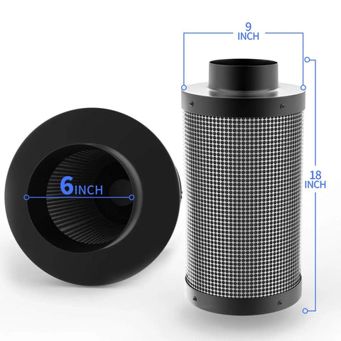Six Inch Carbon Filter For Clean Air With 100 Percent Filtration And 2024 Upgrade Odor Busting Protection For Inline Duct Fans