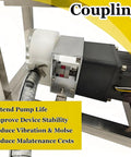 Honey Transfer Pump With 10 L Per Minute Flow No Fuss Viscous Liquid Paste Pump Stainless Steel 90W Pure Copper Motor 3 M Suction 5 M Lift Stepless Speed Control From 60 To 100 Percent Ideal For Honey Syrup Oils. couplings close-up