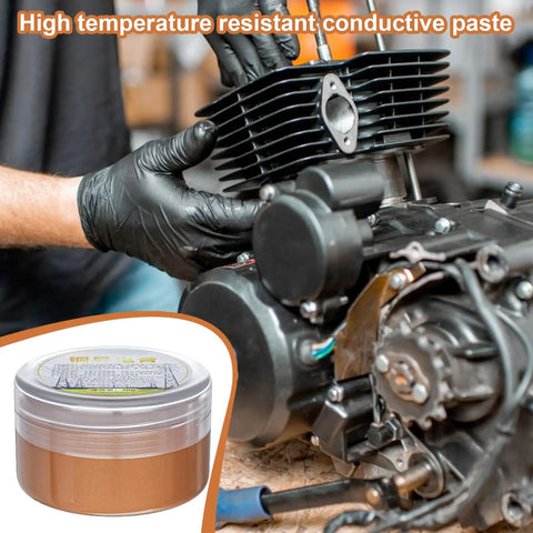 Copper Conductive Grease For Electrical Contacts And Automotive Systems With Extreme Temperature Resistance shown near engine