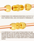 Grease Monkey Approved 10 Piece Beefy Brass 45 Degree Flare Tube Fittings One Quarter Inch Sae Copper Pipe Extenders on copper pipes.