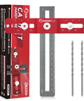 Cabinet Hardware Jig For Knobs And Handles Adjustable Drill Guide With Self Centering Locator Pro Grade Hole Spacing From 2.5 To 5 Inches