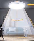 Two Pack Motion Sensor LED Ceiling Light 7 Inch 15W Flush Mount With Selectable 2700K 4000K 6500K Color Temps installed in living room
