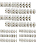 10 Pack White Screw Terminal Block Dual Row Wire Connector Strip 12 Position 10 Amp 380 Volt Easy DIY Insertion And Tighten