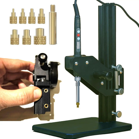 Heat Set Insert Tool Kit With M2 To M8 Tips Brass Knurled Nuts Heat Press For Plastic And 3D Printed Parts.