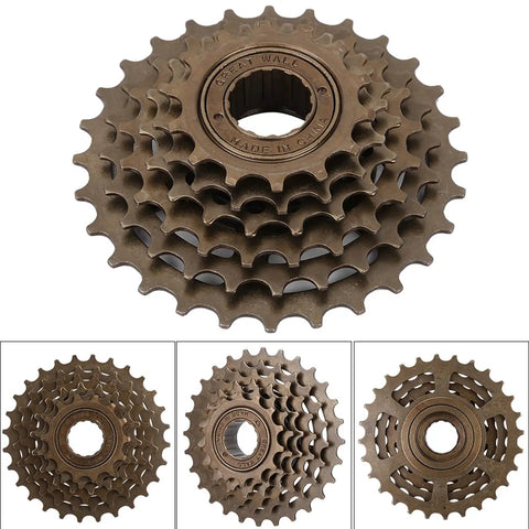 6 Speed Mountain Freewheel Sprocket With Metal Construction For Smooth Chain Rotation, Antirust And Antiwear Gear, Fits 14T To 28T Chain Rings