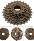 6 Speed Bike Freewheel Set 14T To 28T Threaded Type Mountain Bike Replacement Part Beefy High Strength Metal Cycling Accessory
