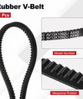 AX43 Cogged V Belt Half Inch Wide Five Sixteenths Inch Thick Inner 43 Inch Outer 45 Inch Rubber V-Belt with model number view