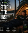 Man in tent reading by lantern with All Season Sleeping Bag For Adults And Kids 50 To 77 Degrees Lightweight Three Pounds visible