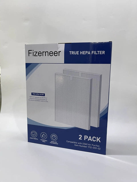 D360 True HEPA Replacement Filter For Winix D360 Air Purifier - 2 Pack, packaging showing filter design and item 1712-0101-02