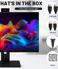 Frameless 23.8 Inch Business Webcam Monitor With 1080p IPS Display 120Hz Refresh Rate Built In 3MP Webcam with included cables and manual