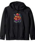Cool CNC Tools Vise Gauge Square Zip Hoodie For Machinist Guys in black with graphic design, perfect for workshop wear.