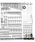 Dirt Bike Fairing Screws Kit With Bolts Nuts Washers And Spacers For Full Body Panels 246 Piece Hardware Set Includes M5 And M6 Screws Hex Wrenches Mounting Clamps And All Necessary Fasteners For Quick Easy Motorcycle Assembly. silver 246-piece motorcycle fastener kit