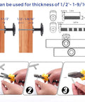 Installation process for 10 Pack 1-1/4 Inch Matte Black Cabinet Knobs and Drawer Pulls for Kitchens and Dressers.