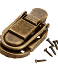 Vintage Bronze Key Hasp Lock Set 5Pcs Antique Hasp Latch Catch Clasp with Screws 60x34mm, zinc alloy for jewelry boxes