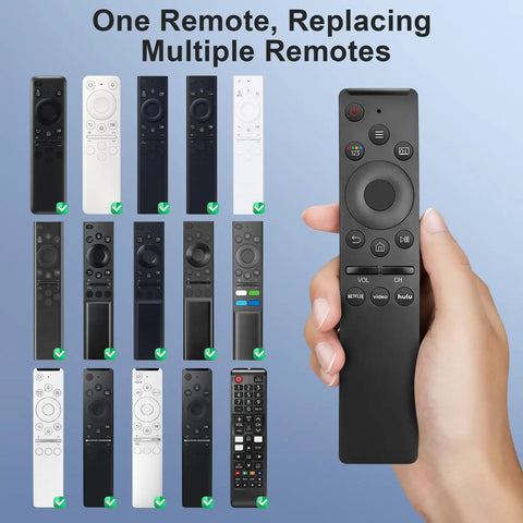 Two Pack Universal Smart TV Remote Replacement For All Models Backup Remotes Bundle held with multiple remote options