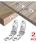 180 Degree Folding Flap Concealed Cabinet Hinges Set, 2 Pack, Heavy Duty, shown installed on wooden furniture surface