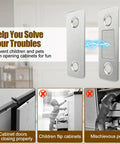 Image showing 6 Pack Cabinet Magnetic Catch Set For Easy Install No Drill Stainless Steel Strong Magnetic Latch with safety features