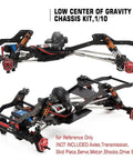 Low Center Of Gravity Carbon Fiber Chassis Kit Frame For 1 To 10 Axial SCX10 And SCX10 II Crawlers, Ultra Lightweight 416mm Length