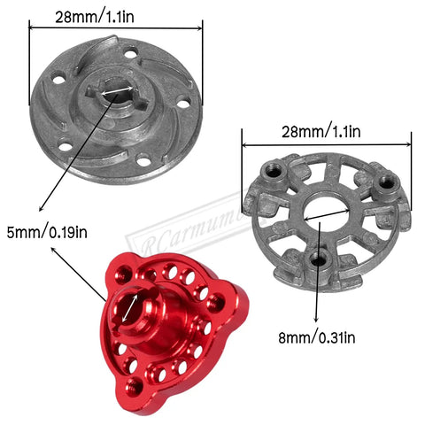 Hot 83T Spur Gear Upgrade Kit parts with metal and red clutch components, suitable for 1/10 Slash 2WD VXL and Rustler Stampede Bandit 2WD VXL XL5.