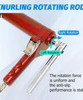 Pro Grade Pneumatic Brake Caliper Tool Set showing knurling rotating rod for easy brake pad replacement.