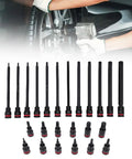 Dope 24 Piece Impact Socket Set With Star Bits T10 To T60 For Heavy Duty Car Repairs And Machine Work Plus Crv Steel Deep Sockets In Blow Mold Case, impact wrench sockets
