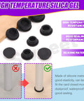 Silicone Hole Plug Kit With 5 Sizes Range 26mm 29mm 31.3mm 36.3mm 41.3mm T Shaped Rubber Stopper with high temperature resistance