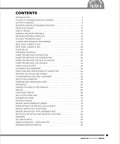 Contents page of the Sixth Grade Math Quick Fix Study Guide, detailing math topics like fractions, decimals, and geometry.