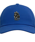 King Size Royal Blue Adjustable Basecap Machinist Vise Gauge Square Tee For Boys And Men with gear design on front.